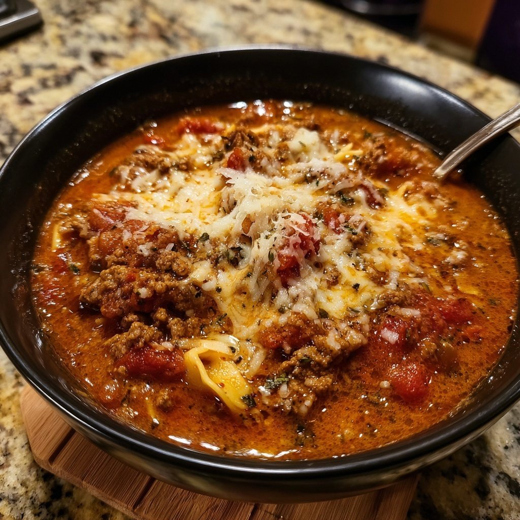 One Pot Lasagna Soup