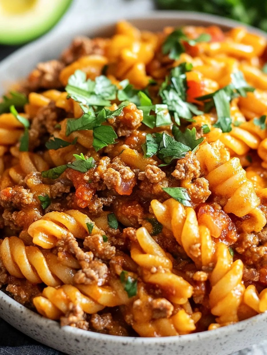 One-Pot Taco Pasta (Gluten-free, Dairy-free)