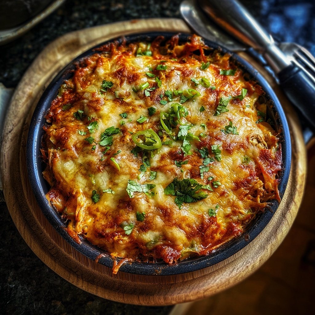 Shredded Chicken Enchilada Casserole