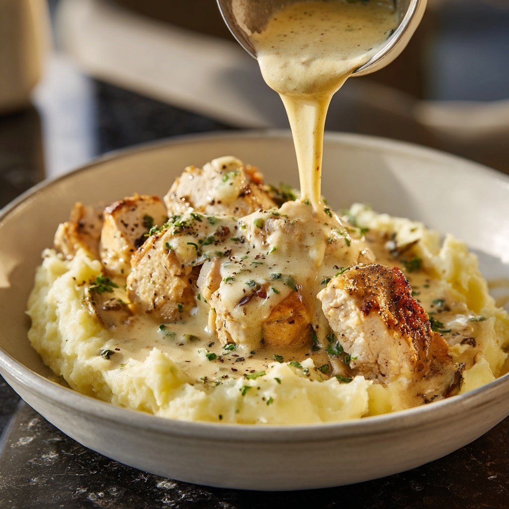 Comfort Food Creamy Chicken and Mashed Potatoes