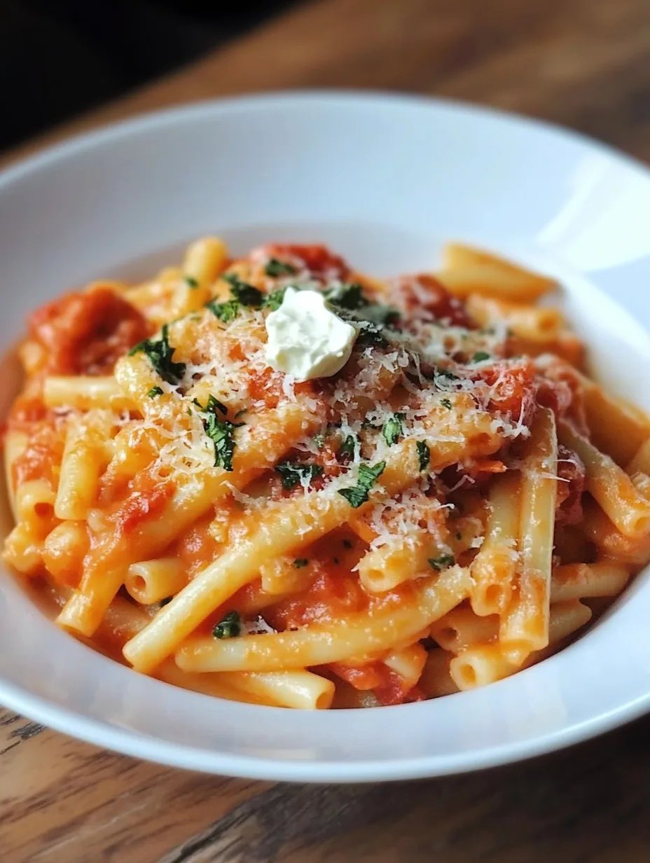 Easy and Creamy Tomato Garlic Pasta