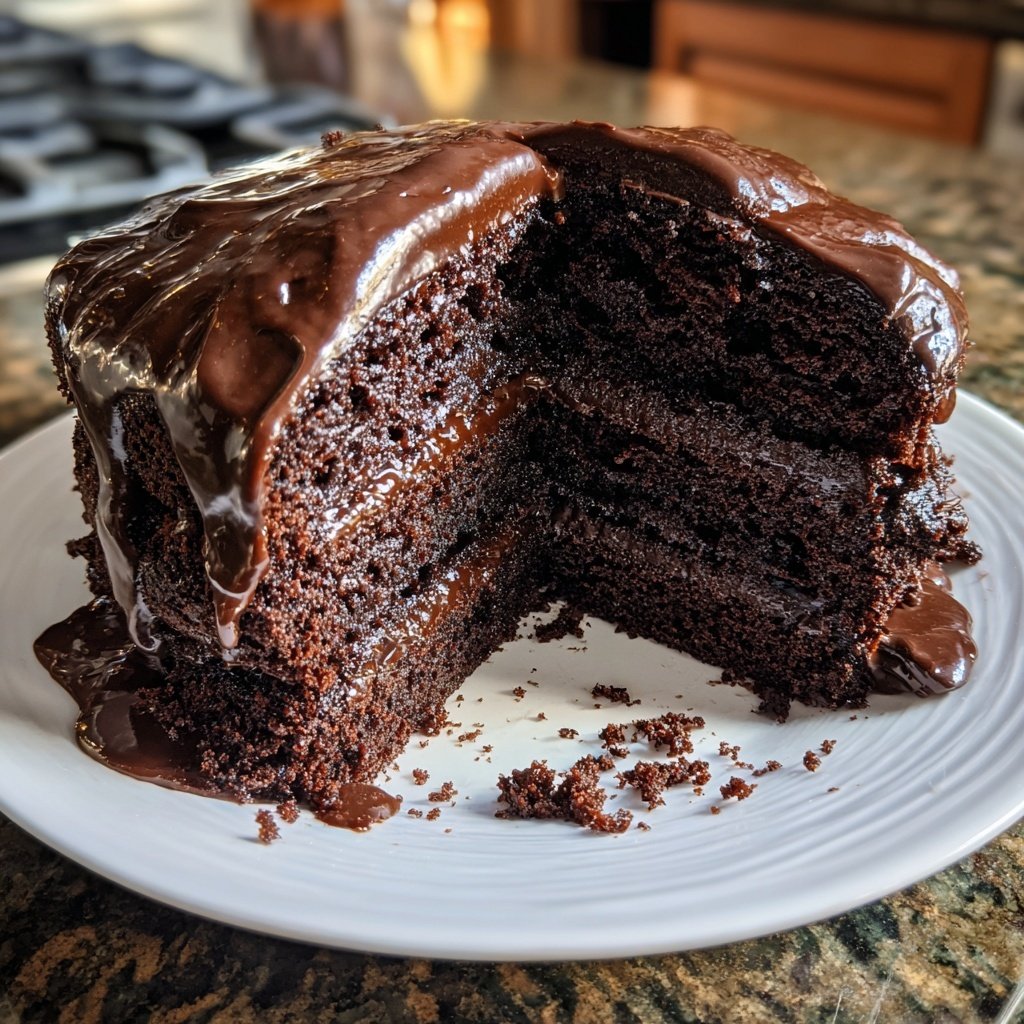 Chocolate Cake With Moist Cocoa Crumb