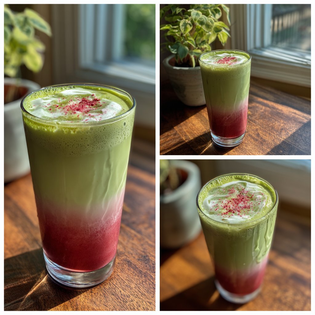 Iced Strawberry Matcha Latte Recipe