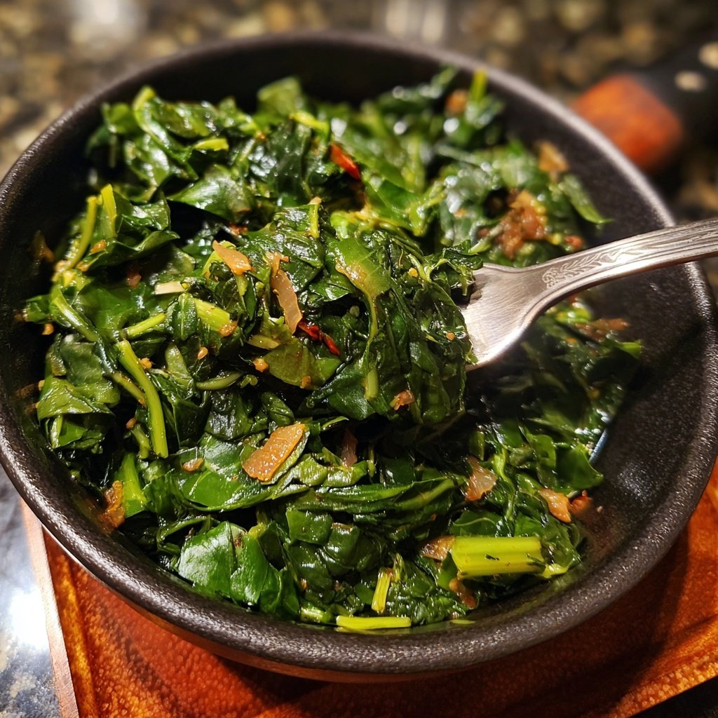 Jamaican Callaloo with Garlic