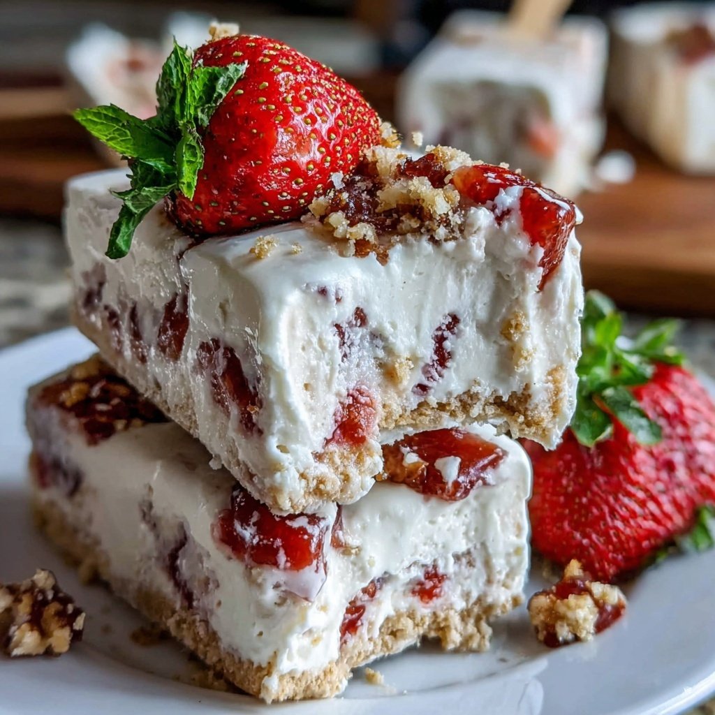 Strawberry Shortcake Ice Cream Bars